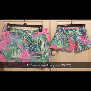 Lilly Pulitzer Mama and Mini matching skorts